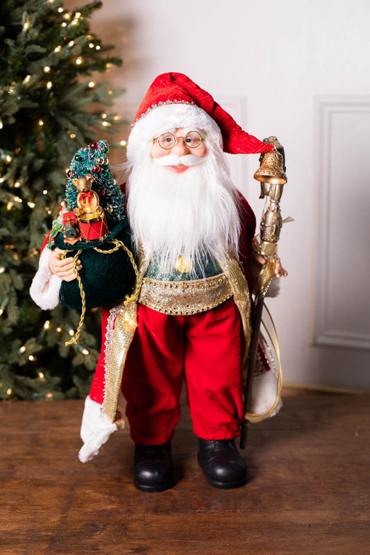 christmaspopular.com : Shop 18” Standing Santa with Plaid Vest Shipped Free